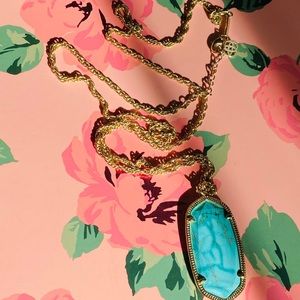 ✨Kendra Scott Gold & Turquoise “Reid” Necklace ✨